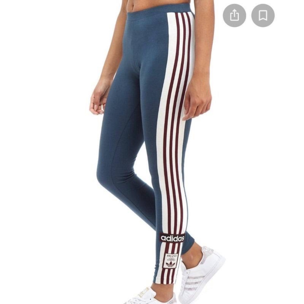 ADIDAS Originals Adibreak 3 stripe retro tights leggings size XS - Picture 5 of 13
